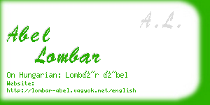 abel lombar business card